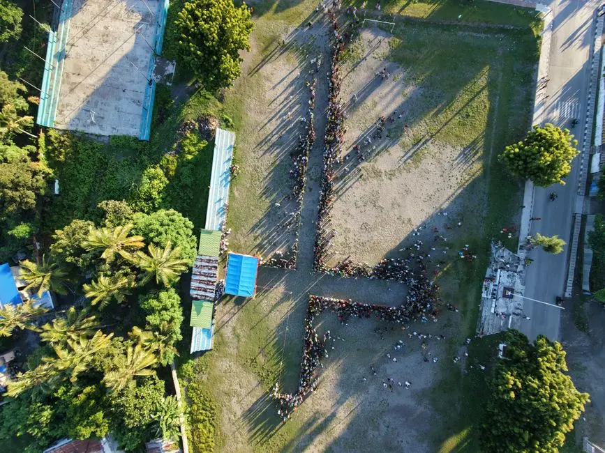 Suasana rapat koordinasi relawan di markas komunitas